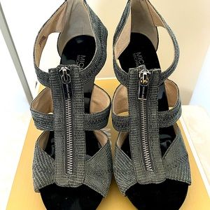Michael kors grey snake sandals new 7